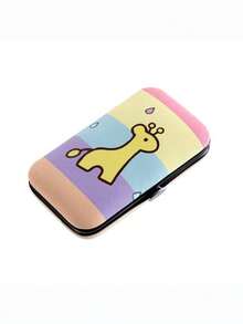 1PC Cartoon Stainless Steel Earwax Cleaning Set, Including Ear Scoop, Nail Clippers, Scissors, File, Tweezers, Portable 7-Piece Set Of Tools, Home Personal Care Set, Christmas And Halloween, Home Cleaning And Care Products.