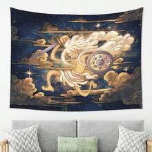 1 Large Japanese Anime/Manga Tapestry - One Piece Themed Wall Decoration, Featuring The Iconic Straw Hat Pirates And Designs, Horizontal Peach Light Beige Fabric Posters, Suitable For Bedrooms, Living Rooms, And Offices - A Unique Gift For Fans - 彩色 - 查看 7