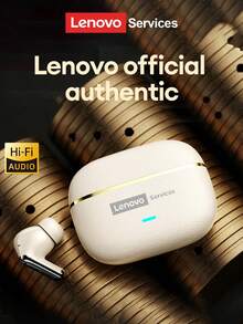 Lenovo 联想 LE208 简约商务蓝牙耳机及保护套套装，蓝牙 6.0 快速配对，低延迟，Hi-Fi 音质，ENC 智能降噪，超长续航，适用于智能手机、电脑等设备，圣诞节、露营、度假等场合的理想之选。 - 米色耳機+煤球保護套 - 查看 6
