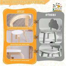 Wooden Chair, Chair Table, Stackable Chairs, Wooden Furniture Family/Playroom/ClassroomSet Of 4 - Natural Wood