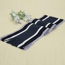 Casual Cashmere Men Striped Scarf Thick Tassel  Winter Long Shawl Soft Neck Warm Neck Wrap New Scarf &Wrap - dark red - 查看 10