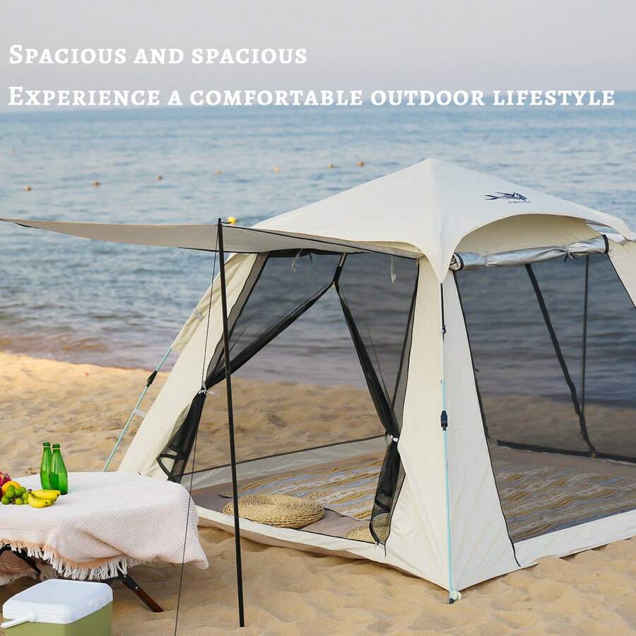 2-3 Person Outdoor Camping Pop-Up Tent Waterproof, Windproof And Rainproof Carpa Ventilation Upgrade Bring Storage Bag Camping