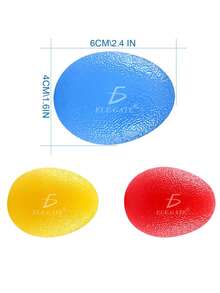 ELE-GATE Kit de 5 Pelotas Antiestrés Bolas de Ejercicio, Terapéuticas. Pelotas antiestrés de terapia y relajación, kit de ejercicios para manos, bola de rehabilitación, accesorios para Ansiedad, oficina y fisioterapia - Multicolor - Ver 3