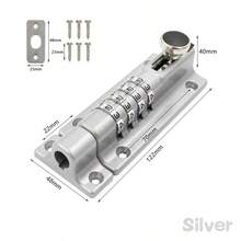 1PC Combination Barrel Bolt Safety Slide Latch Lock With Password Setting 4 Digit Combination Door Security Slide Latch Lock Bolt - Multicolor - View 8