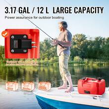 Boat Fuel Tank, 3.17-Gallon/12-L Marine Outboard Transfer Tank, Transfer Tank With 9.8ft Hose, Gauge For Outboard Engine, Yacht, Fishing Boat, Deck, Red - 3.17-gallon/12-l - View 4