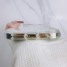 Funda Ultrafina a Prueba de Golpes y Resistente a las Manchas Una funda transparente en forma de ola para teléfono móvil, protección completa de lente para iPhone 16/15/14/13/12/11/x/xs/xr/8/7 plus pro max mini Funda Minimalista y Premium - 1 pieza - Ver 5