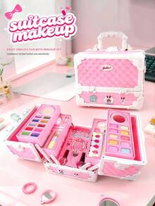 Kids Princess Dress-Up Cosmetic Suitcase Kit - Girls Role Play Makeup Toy, Great Holiday Gift For Christmas - Multicolor - View 8