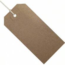 Swift Strung Tags Brown Reinforced Card Clothing Parcel Label String Hanging Gift Swing Tickets Kraft Hang Price Labelling 108mm X 54mm (Pack Of 100) - 100 - Xem 3