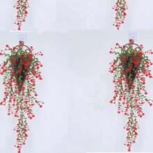 2 束逼真的仿真 DIY 装饰性抗紫外线人造花束，假植物，适用于家庭走廊、花园、庭院、餐桌、客厅、婚礼派对装饰、人造花卉装饰、情人节、春季