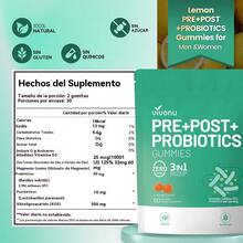 VivoNu Probiotics for Digestive Health Gummies, 3 in 1 Intestinal Digestion, Contains 2 Billion CFU Probiotic, Zinc, Magnesium and Vitamin D3, Men's Probiotics for Women, Zero Sugar Non GMO 60 Gummy - Paquete de 2 - Ver 7