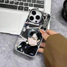 1 pieza Funda de teléfono con diseño de alienígena de Ivan Till, con carcasa de color plateado con efecto láser IMD para iPhone 17, 16, 15, 14, 13, 12, 11, Air, Pro, Max, Plus - z4 - Ver 9