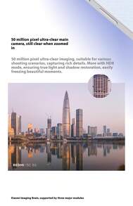 Xiaomi 小米 (MI) Redmi 13C 5G 智能手机，天玑 6100+ 芯片，50MP 双摄像头 - 白色 - 查看 7