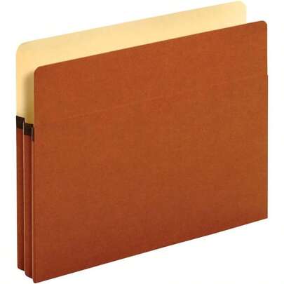 File Pockets 1.75 Inch Expansion Brown Letter 25 Per Box 1514COX