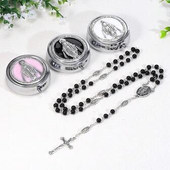 1套合金不锈钢念珠盒+念珠首饰盒