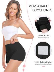 3条装纯色无缝短裤，无缝内裤，束腰短裤，舒适贴身安全短裤，防眩光安全短裤，休闲冬季安全裤