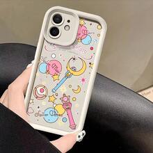 Hermosa funda de teléfono  compatible con iPhone 16, 15, 14, 13, 12, 11 Pro Max, Mini, XR, XS, X, 7, 8 Plus, con una parte trasera de TPU suave para protección contra caídas. - Negro - Ver 7