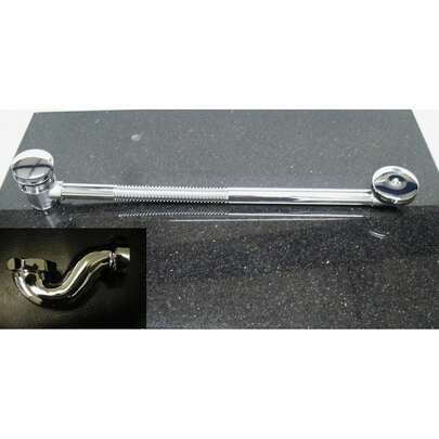 Bath Chrome Pop Up Waste And Chrome Shallow Bath Waste Trap 620 Mm
