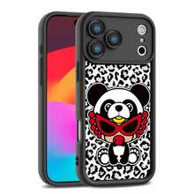 Funda de Teléfono Mini H- con Estampado de Leopardo para 17,16,15,14,13,12,11 Pro,Max,Plus,E,Air, Compatible, Cubierta Completa Negra de TPU - z8 - Ver 5