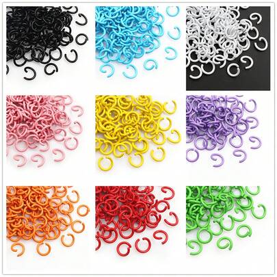 100pcs 6/8/10mm Colorful Metal Open Jump Rings For Necklace Chains Split Rings DIY Jewelry Making Accessories Findings Supplies