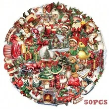 50pcs Vintage Christmas Stickers, Suitable For Decorating Laptops, Phones, Tablets, Guitars, Luggage, Journals, Scrapbooks And Other DIY Projects, Christmas Gift