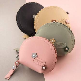 NYXIA Stylish Mini Shell-Shaped Coin Purse, Multifunctional Storage Bag, Portable Earphone Bag, Woman's Fashion Wallet