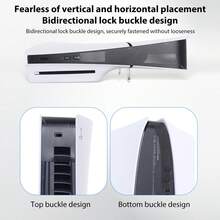 PS 5 Host Upright Bracket - For PS5slim Game Console Upright Hardware Bracket PS5Pro Console Vertical Mount Heat Dissipation Base - Black - View 8