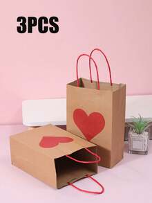 50/40/30/20/1pc Simple Red Heart Kraft Paper Tote Bag, Valentine's Day, Mother's Day, Birthday Party Gift Bags, Handmade Square Tote Gift Bags With Heart,Simple Red Heart Kraft Paper Tote Bag, Valentine's Day, Mother's Day, Birthday Party Gift Bags, Handmade Square Tote Gift Bags With Heart - Multicolor - View 16