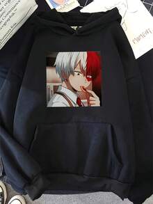 Hoodie Herren,Trainingsanzug Herren DemonS Slayer MuichiroS Tokito Japanese Anime Cartoon Pullover Hoodies Printed Hoodies Men's And Women's Hoodies Vintage Unisex Hoodie With Pockets Long Sleeve Casual Top Men & Women Graphic Hoodies & Sweatshirts Funny Hoodie Spring Autumn And Winter Streetwear Clothes For Male & Female Suitable For Anime Lovers,Gifts For KPOP Fans - Black 2 - View 1
