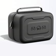 حقيبة تخزين متعددة الوظائف سعة كبيرة، قابضة، حماية سميكة، تخزين مقسم لمقابض السماعات وكابلات الشحن، حافظة واقية متوافقة مع وحدة تحكم /وحدة التحكم/مقبض، ملحقات الألعاب، قوية - الأسود - مشاهدة 8