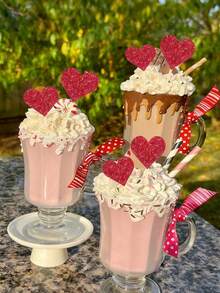 50pcs-Red Heart Cupcake Topper, Glitter Heart Valentine's Day Cupcake Toppers, Glitter Sweet Love Cupcake Picks, Happy Valentine's Day Cake Topper With Glitter Sweet Heart Valentines Food Cake Decorations For Valentine's Day Party, Christmas Decorations - Multicolor - View 8