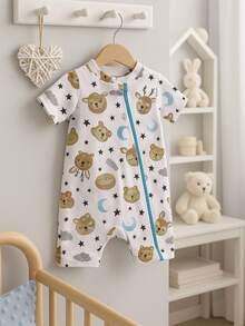 Set Of 3 Printed Short Jumpsuits For Boys - Multicolor - View 4