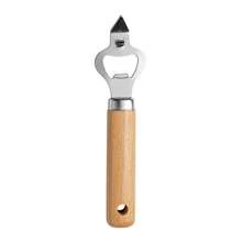 1 pieza Juego de utensilios de cocina, mango de madera de haya, pequeños utensilios de cocina de acero inoxidable, batidor, pelador, cuchillo para pizza y queso - Multicolor - Ver 14
