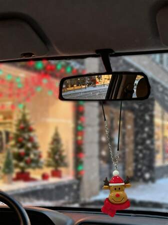 Accesorios de resina brillante de la serie navideña con muñeco de nieve, reno y árbol de Navidad. Pegamento blanco para manualidades de Papá Noel y adorno para coche