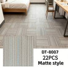 11/22片装仿地毯乙烯基地板贴纸，PVC材质，自粘防水耐磨，适用于客厅、卧室、厨房、地板和墙面翻新DIY
