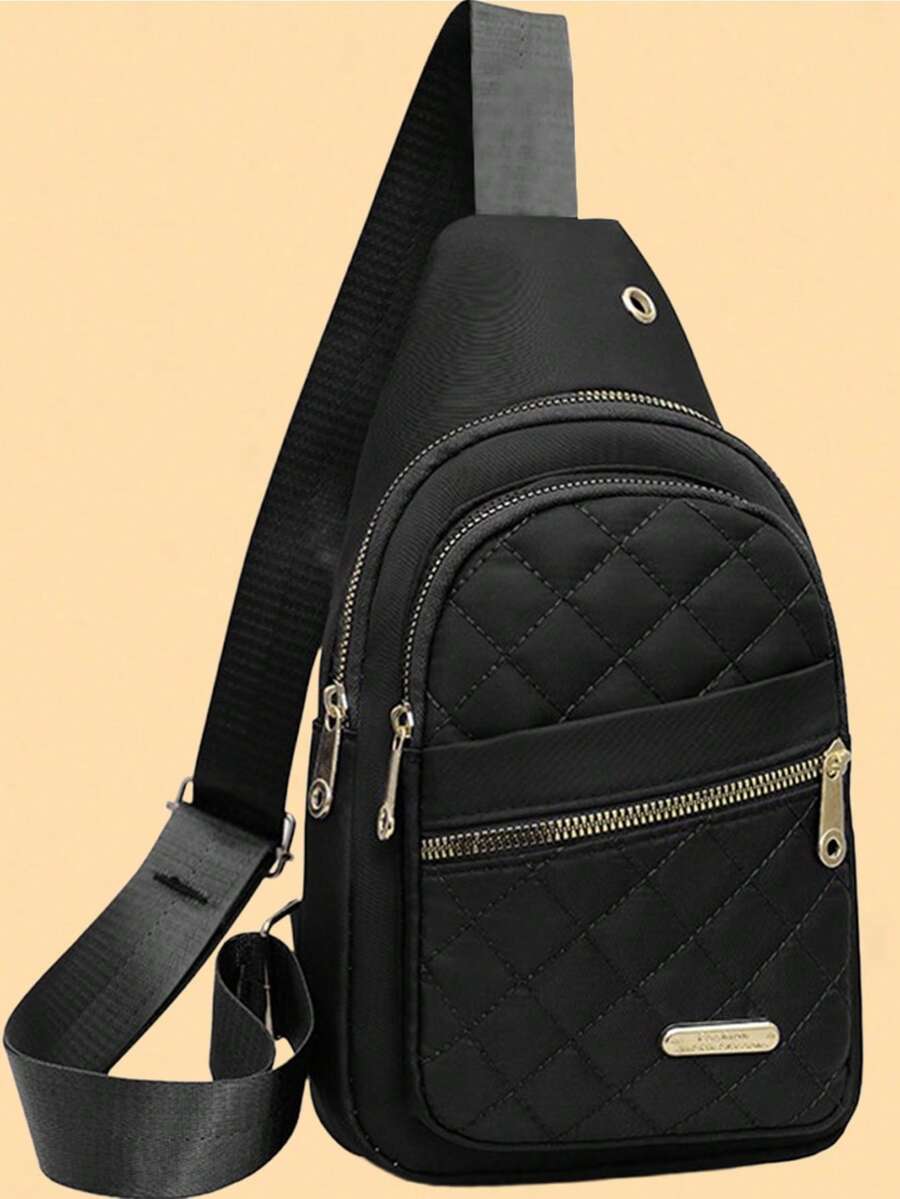 Ba lô unisex có ngăn trước, kiểu Hàn Quốc, thiết kế tối giản, phù hợp cho hoạt động ngoài trời, dây đeo vai có thể điều chỉnh, túi đựng đồ cỡ dành cho nữ. - Nhiều màu - Xem 1