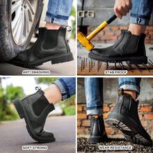 Men's High Top Steel Toe Safety Boots Anti Puncture Waterproof Anti Slip Industrial Construction Hiking Shoes For Men Women All Season Spark Resistant Slip On Protective Work Footwear Non Slip Cowboy Style Work Boots.Steel Toe Shoes Men,Botas De Trabajo Hombre,Waterproof Shoes.Men's Black All Season Outdoor Work Shoes, Western Boots, Cowboy Boots.Steel Toe Shoes Men,Botas De Trabajo Hombre,Botas De Invierno Para Hombre,Work Boots Men. - 黑色 - 查看 7
