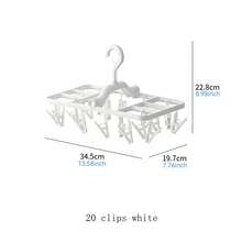 1 pezzo Stendibiancheria pieghevole multifunzionale con 12/20/32 mollette, stendibiancheria pieghevole antivento, stendibiancheria piccolo e pratico, stendibiancheria in plastica per appendere i vestiti, adatto per asciugare biancheria intima, asciugamani, vestiti da bambino, cappelli, sciarpe, calzini, reggiseni, pantaloni, pannolini, adatto come regalo per bambini, regali speciali, regali per la casa