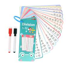15 tarjetas didácticas para aprender a multiplicar y dividir, tarjetas para practicar en las que se puede escribir, tarjetas reutilizables, tarjetas didácticas para estudiantes, tarjetas para practicar, material didáctico para profesores, regalos de Navidad y cumpleaños - división - Ver 1