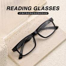 10副经典方形老花镜，黑色镜框搭配渐变透明镜片，舒适超轻镜架，价格实惠的老花镜，适合日常阅读 - 4黑+4黑白+2漸紅 - 查看 2