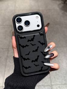 Ốp lưng điện thoại Halloween mới, chống trầy xước, chất liệu giả da, tương thích với iPhone 15 Pro Max, 14 Plus, 13 Pro Max, 12, 11, 7G, 7P, IX, XR, XS Max, 17 Pro, Air - màu đen - Xem 3