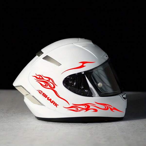 1 Set Of Motorcycle Helmet Decoration Stickers PET Material, Suitable For Male And Female Motorcycles, Motorcycle Helmets, Mountain Bikes, DIY Enthusiasts, And Cycling Enthusiasts As An Ideal Choice. (Just Stickers, Not Helmets Included)