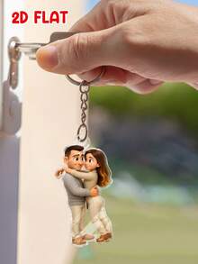 Customized 2D Character Art, Render 2D Figures Based On Uploaded Photos, Personalized Keychain Gift For Family And Friends - As Shown - View 12