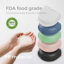 1 Piece Blue Clear Plastic Retainer Case Storage Box Portable Smell Proof Durable Organizer For Home Travel Gym Daily Essentials - Green - View 5