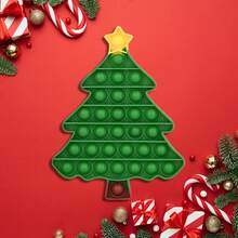 Grüner Weihnachtsbaum Push Bubble sensorisches Fidget Spielzeug, Stress Relief Knall-Spielzeug für Erwachsene und Kinder, Partydekoration und Geschenke für Weihnachten, Halloween, Entspannungsspielzeug für Jungen und Mädchen