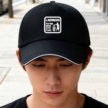 A fashion cap with the logo of "LAGWAGON PUTTING MUSIC IN ITS PLACE" in black large head around low cap fashionable sports Baseball cap ball cap visual duck cap baseball cap unisex low cap graphic print small head around snapback cap Duckville cap breathable retro snapback - ブラック - チェックする 1