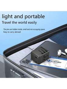 PHILIPS SPB1015 Multi-Use Adapter Socket With 1 USB + 1 Type-C Interface Provides Stable Power Output, Suitable For Travel And Business Trips. European Standard F-Type Plug (220-240V). - EU F Type Plug(220-240V) - View 7