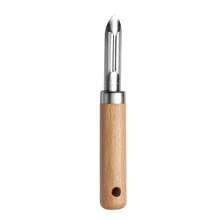 1 pieza Juego de utensilios de cocina, mango de madera de haya, pequeños utensilios de cocina de acero inoxidable, batidor, pelador, cuchillo para pizza y queso - Multicolor - Ver 13