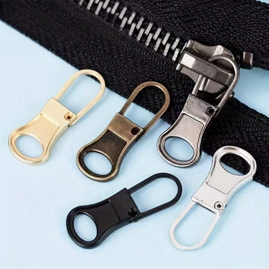 5/10pcs No-Tool Quick Release Universal Zipper Pulls | Replaceable Zipper Heads For Bags, Clothing, Shoes, Detachable Pendants - Multicolor - View 1