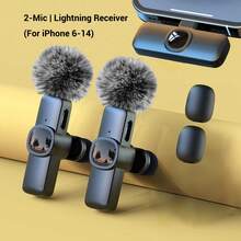 HITOZON Professional Wireless Lavalier Microphone For Smartphone,Wireless Microphone Plug-Play,Lapel Mic For Video Recording,Teaching, Interviews,Podcast,Cordless Omnidirectional Condenser Recording Mic For Vlog - Black B - View 14