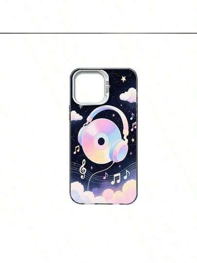 Pastell Kopfhörer Traumhafte Musik Nacht Ein Zartes Und Elegantes Design Handyhülle Stoßfest Schön Süß Kompatibel Mit IPhone 17 16 15 14 13 12 11 Pro Max Geschenk Für Geburtstag, Mutter, Familie, Freunde, Freund, Freundin